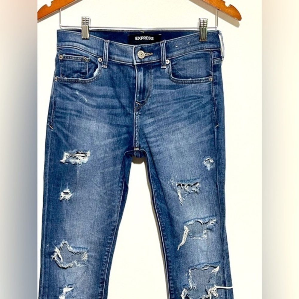 Express skinny ankle mid ride jeans size 2